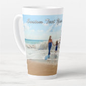 自分のデザインフォトラテマグとカスタム文字 カフェラテマグ (左アングル)