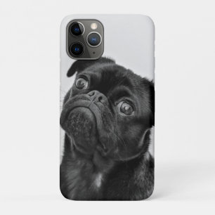 自分のドッグフォトトラベルを追加 おもしろい pug iPhone 11 proケース