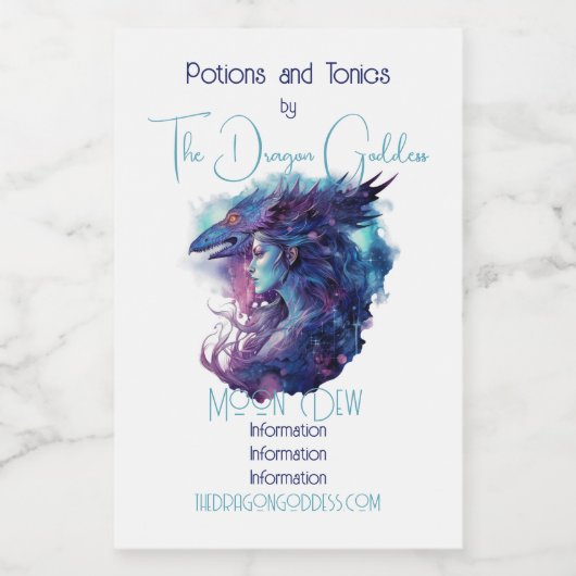 自分のドラゴンの女神を作る フードラベル (シングルラベル)