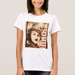 自分のドラム女性のTシャツへ行進 Tシャツ