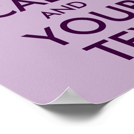 自分のナスを作成保して落ち着いてテキスト ポスター (角)