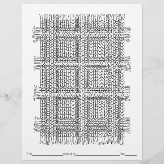 自分のニットプレイドカラーリングページに色を付ける (正面)