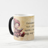 自分のハッピーストーリーヴィンテージクリスマス格言を作成 モーフィングマグカップ (正面左)