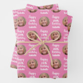 自分のハッピーバースデー家族の写真を作成 ラッピングペーパーシート (インサイチュ)