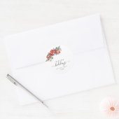 自分のハッピーホリデースクリプトを作成する ラウンドシール (封筒)