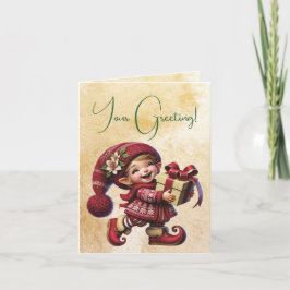 自分のハッピーヴィンテージのクリスマス格言を作成 シーズンカード