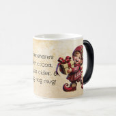 自分のハッピーヴィンテージのクリスマス格言を作成 モーフィングマグカップ (正面右)