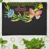 自分のハートかわいらしを大事にする キッチンタオル (折り畳み)