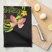 自分のハートかわいらしを大事にする キッチンタオル (四つ折り)