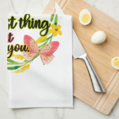 自分のハートかわいらしを大事にする キッチンタオル (四つ折り)