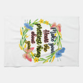 自分のハートかわいらしを大事にする キッチンタオル (横)