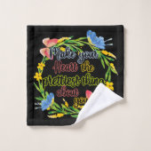 自分のハートかわいらしを大事にする バスタオルセット (ウォッシュタオル)