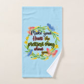 自分のハートかわいらしを大事にする バスタオルセット (ハンドタオル)