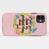自分のハートかわいらしを大事にする Case-Mate iPhoneケース (裏面(横))