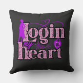 自分のハートにログインバレンタインデー。装飾用クッション クッション (裏面)