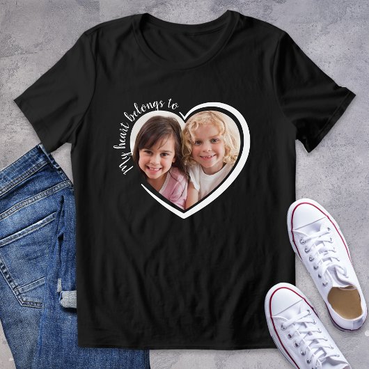 自分のハートは写真に属している トライブレンドTシャツ
