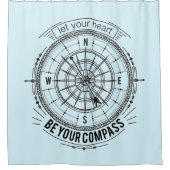 自分のハートをコンパスに シャワーカーテン (正面)