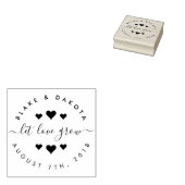 自分のハートを作り愛を成長結婚させる ラバースタンプ (押印)