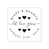 自分のハートを作り愛を成長結婚させる ラバースタンプ (インプリント)