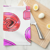 自分のハートを作るアートプリントデザイン キッチンタオル (四つ折り)