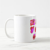 自分のハートを作るアートプリントデザイン コーヒーマグカップ (左)
