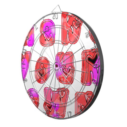 自分のハートを作るアートプリントデザイン ダーツボード (正面右)