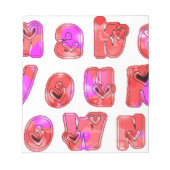 自分のハートを作るアートプリントデザイン ノートパッド (正面)