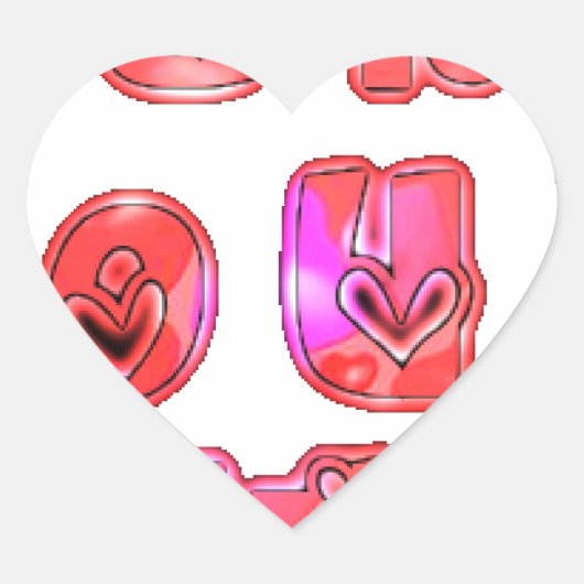 自分のハートを作るアートプリントデザイン ハートシール (正面)