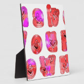 自分のハートを作るアートプリントデザイン フォトプラーク (側面)