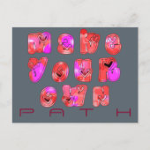 自分のハートを作るアートプリントデザイン ポストカード (正面)