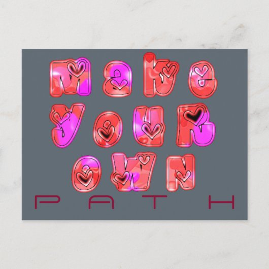 自分のハートを作るアートプリントデザイン ポストカード (正面)