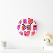 自分のハートを作るアートプリントデザイン ラウンド壁時計 (ホーム)