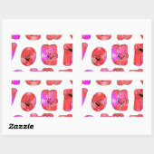 自分のハートを作るアートプリントデザイン 長方形シール (シート)