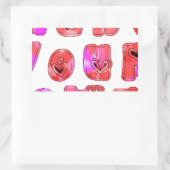 自分のハートを作るアートプリントデザイン 長方形シール (バッグ)