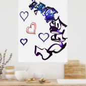 自分のハートポスターの鎖をはずす ポスター (キッチン)