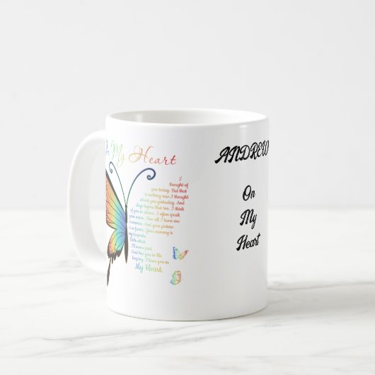 自分のハートマグ コーヒーマグカップ (正面左)