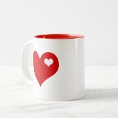 自分のハート ツートーンマグカップ (正面左)