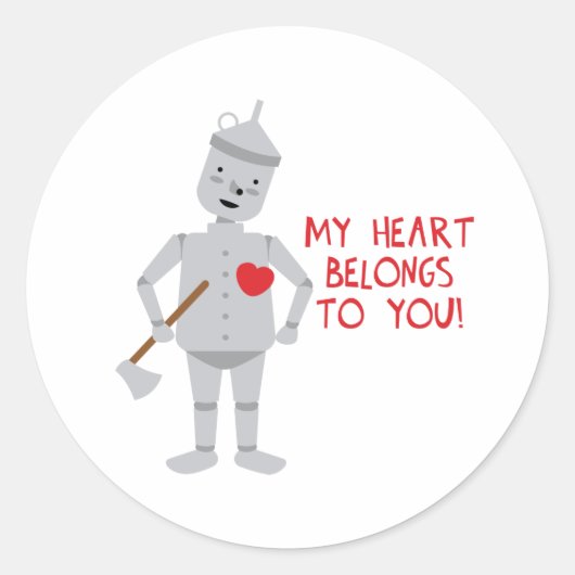 自分のハート ラウンドシール (正面)