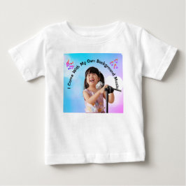 自分のバックグラウンドミュージック持参でやって来ます ベビーTシャツ