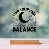 自分のバランスを見つける アクリルサイン (ニュートラル)