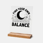 自分のバランスを見つける アクリルサイン (傾斜)