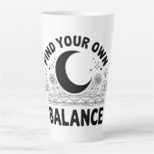 自分のバランスを見つける カフェラテマグ (正面)