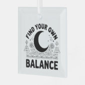 自分のバランスを見つける ガラスオーナメント (正面左)