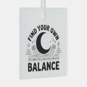 自分のバランスを見つける ガラスオーナメント (正面右)