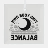 自分のバランスを見つける ガラスオーナメント (裏面)