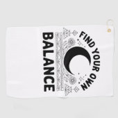 自分のバランスを見つける ゴルフタオル (横)