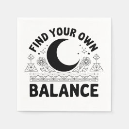 自分のバランスを見つける スタンダードカクテルナプキン