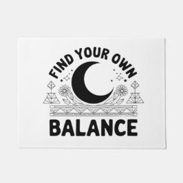 自分のバランスを見つける ドアマット