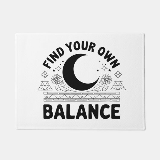 自分のバランスを見つける ドアマット (正面)