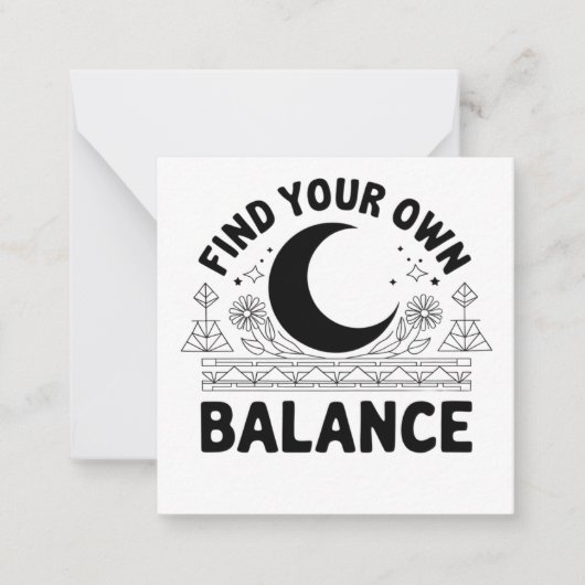自分のバランスを見つける ノートカード (正面)